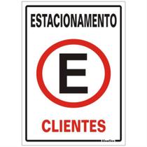 Placa de Poliestireno Auto-Adesiva 20x30cm Estacionamento Cliente - 250 AY - SINALIZE Placa de Poliestireno Auto-Adesiva 20x30cm Estacionamento Cliente - 250 AY - SINALIZE
