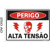 Placa de Poliestireno Auto-Adesiva 20x30cm Não Entre Perigo de Vida - 250 AO - SINALIZE