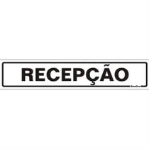 Placa de Poliestireno Auto-Adesiva 5x25cm Recepção - 200 AV - SINALIZE Placa de Poliestireno Auto-Adesiva 5x25cm Recepção - 200 AV - SINALIZE
