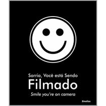 Placa de Poliestireno Store Black 15x18cm Sorria, você está sendo Filmado - BLK06 - SINALIZE Placa de Poliestireno Store Black 15x18cm Sorria, você está sendo Filmado - BLK06 - SINALIZE