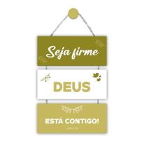 Placa de Porta Religiosa para Casa Apartamento Seja Bem Vindo Lar Deus Ore Confie em Jesus 36cm