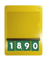Placa de Preço 24,5x33cm com Nº Verde Tipo Caderninho