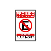 Placa De Proibido Estacionar 20x30cm Dia E Noite (PL000017)