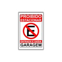 Placa De Proibido Estacionar 20x30cm Saída (PL000009)