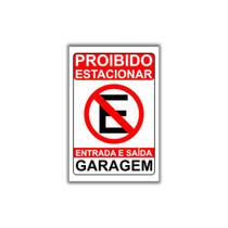 Placa De Proibido Estacionar 20x30cm Saída (PL000009) - new face! comunicação visual