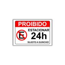 Placa De Proibido Estacionar 30x20cm 24h (PL000025)