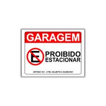Placa De Proibido Estacionar 40x30cm Garagem (PL000023)