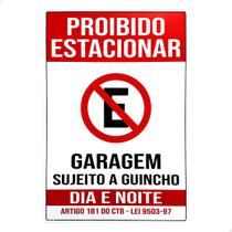 Placa De Proibido Estacionar Carga E Descarga 60x40cm Grande