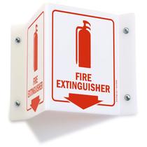 Placa de projeção de extintor de incêndio SmartSign Acrílico 5x6in Placa de projeção de extintor de incêndio SmartSign Acrílico 5x6in