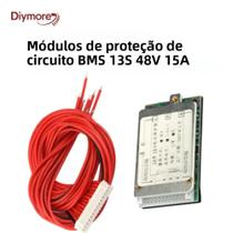 Placa De Proteção De Bateria Li-Ion 48V 15A BMS 13S Com Inversor De Energia UPS Para Células 18650