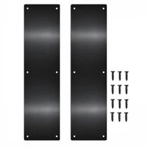 Placa de proteção para porta CANGETS 10 x 41 cm em alumínio preto fosco