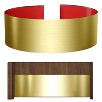Placa de proteção para porta Sanbege em aço inoxidável 15 x 76 cm dourado Placa de proteção para porta Sanbege em aço inoxidável 15 x 76 cm dourado