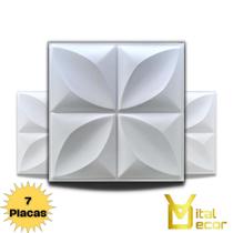 Placa De Pvc 3D Revestimento Para Parede 50X50Cm Combo 7 Placas auto adesivas - Vital Decor