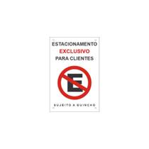 Placa de PVC 3mm ESTAC. EXCLUSIVO CLIENTES 20cmX30cm Placa de PVC 3mm ESTAC. EXCLUSIVO CLIENTES 20cmX30cm