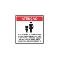Placa de PVC 3mm ORIENTAÇAO SANITARIO FEMININO 15cmx15cm Placa de PVC 3mm ORIENTAÇAO SANITARIO FEMININO 15cmx15cm