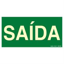 Placa de PVC Fotoluminescente Auto-Adesiva 20x40 Saida - 360 AL - SINALIZE Placa de PVC Fotoluminescente Auto-Adesiva 20x40 Saida - 360 AL - SINALIZE