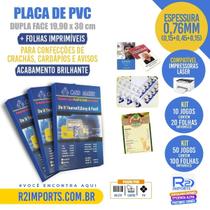 Placa de Pvc Para Impressão a Laser - 19,90 X 30 cm