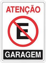 Placa de pvc proibido estacionar garagem