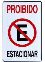 Placa de pvc sinalização proibido estacionar 20x30 Placa de pvc sinalização proibido estacionar 20x30