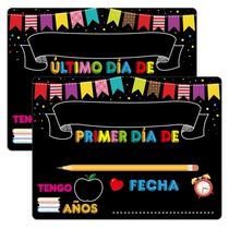 Placa de quadro-negro PETCEE em espanhol, primeiro e último dia de aula Placa de quadro-negro PETCEE em espanhol, primeiro e último dia de aula