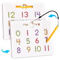 Placa de rastreamento de números magnéticos GAMENOTE 2 em 1 1-20 para crianças
