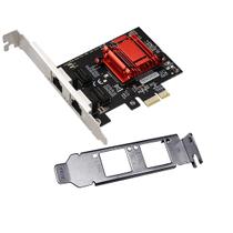Placa de rede ULansen de duas portas PCIe Gigabit 1000M para Windows/Linux