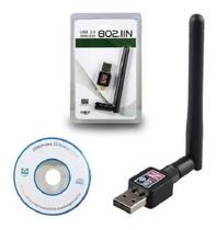 Placa de rede wifi conector usb 2.0 c/ antena 1200mbps