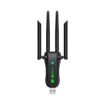 Placa De Rede WiFi Dual Band 1300Mbps Bluetooth 5.4 AX1300 USB Com 4 Antenas Receptor Sem Fio Para Placa De Rede WiFi Dual Band 1300Mbps Bluetooth 5.4 AX1300 USB Com 4 Antenas Receptor Sem Fio Para