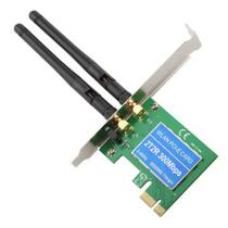 Placa de Rede Wifi PCI Express X1 2 Antenas 300mb/s Com Perfil Baixo Feasso FPR-300M