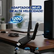 Placa De Rede WiFi USB Antena Dupla Internet Rápida Para PC Em Estoque