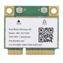Placa de rede Zunate MC-AC7265 PCIe 2.4G/5G WiFi Bluetooth 4.2