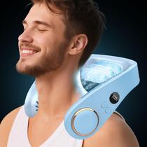 Placa de resfriamento portátil OVIFM para ventilador de pescoço com fluxo de ar azul