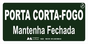 PLACA DE ROTA DE FUGA PORTA-CORTA FOGO 24x12cm -10 UNID PLACA DE ROTA DE FUGA PORTA-CORTA FOGO 24x12cm -10 UNID