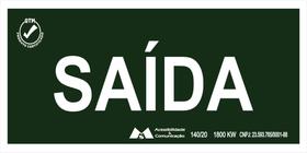 PLACA DE ROTA DE FUGA SAIDA 24x12cm -10 UNID PLACA DE ROTA DE FUGA SAIDA 24x12cm -10 UNID