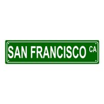 Placa de rua de estanho metálico Aeontinity San Francisco CA Placa de rua de estanho metálico Aeontinity San Francisco CA