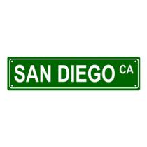 Placa de rua de metal Tin Aeontinity San Diego CA Localização
