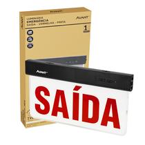 Placa De Saída 6000k Led 2 Lados Bivolt 1w Vermelho - Avant Placa De Saída 6000k Led 2 Lados Bivolt 1w Vermelho - Avant