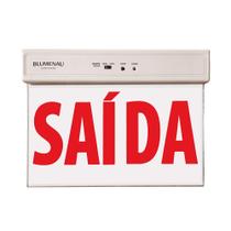 Placa de Saída de Emergência LED Face Dupla Vermelha Bivolt 1W 35 Lúmens 240x185x20mm Blumenau Placa de Saída de Emergência LED Face Dupla Vermelha Bivolt 1W 35 Lúmens 240x185x20mm Blumenau