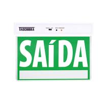 Placa De Saída Emergência Led Taschibra Face única Bivolt Verde