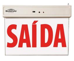 Placa de Saída LED 1 Face 1W - Vermelha - Blumenau Iluminação Placa de Saída LED 1 Face 1W - Vermelha - Blumenau Iluminação