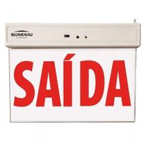 Placa De Saída Led 1 Face 1W - Vermelha - Blumenau Iluminação Placa De Saída Led 1 Face 1W - Vermelha - Blumenau Iluminação