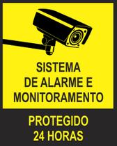 Placa De Segurança Proteja Sua Casa 24 Horas Sistema De Alarme E Monitoramento Protegido 24 Horas - V3 Shop