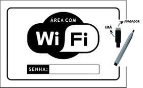 Placa de Sinalização 14x20 Area com WiFi 1mm canetinhagrátis - Star Color