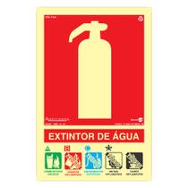 Placa de Sinalização 150x200mm EXTINTOR DE ÁGUA PAF759 ENCARTALE