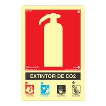 Placa de Sinalização 200x300mm EXTINTOR DE CO2 PAF769 ENCARTALE