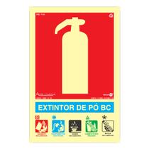 Placa de Sinalizacao 200x300mm EXTINTOR DE PO BC PAF772 ENCARTALE Placa de Sinalizacao 200x300mm EXTINTOR DE PO BC PAF772 ENCARTALE
