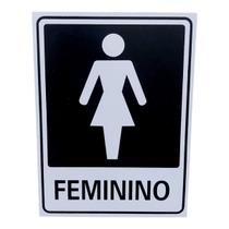 Placa DE Sinalização 20x15 Feminino Preto, C/ NFE Placa DE Sinalização 20x15 Feminino Preto, C/ NFE