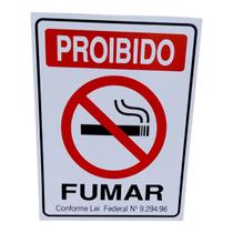 Placa DE Sinalizacão 20x15 Proibido Fumar C/ NFE
