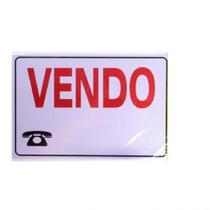 Placa DE Sinalização 20x30 Frase: Vendo