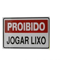 Placa DE Sinalização 20x30 Proibido Jogar Lixo